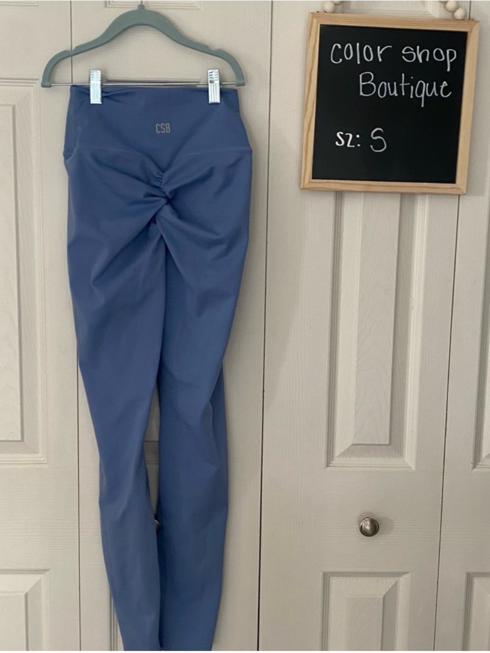 CSB Sky Blue  High-Waist Leggings - Small